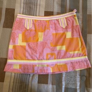 Lily Pulitzer elephant print skort Size 12